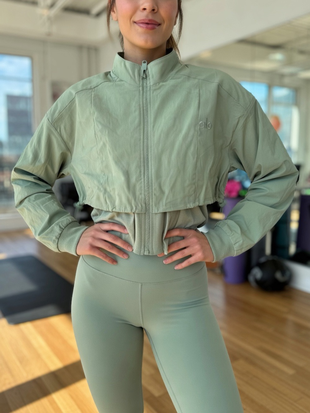 Cropped Jacket in Sage Green